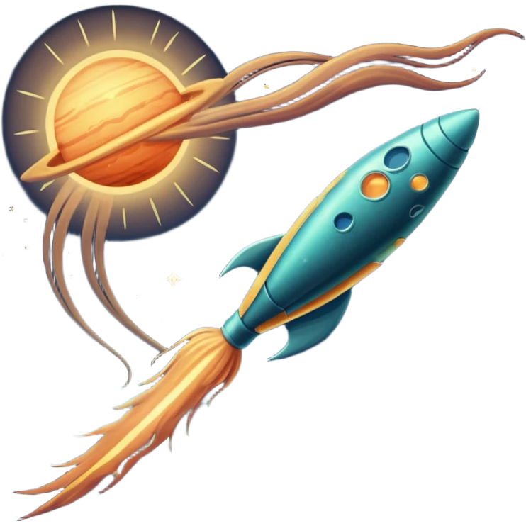Vintage Planet comet emoji