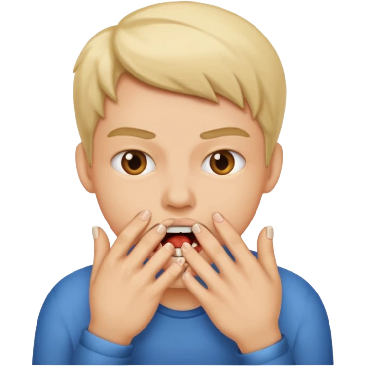 Emoji that bite nails emoji