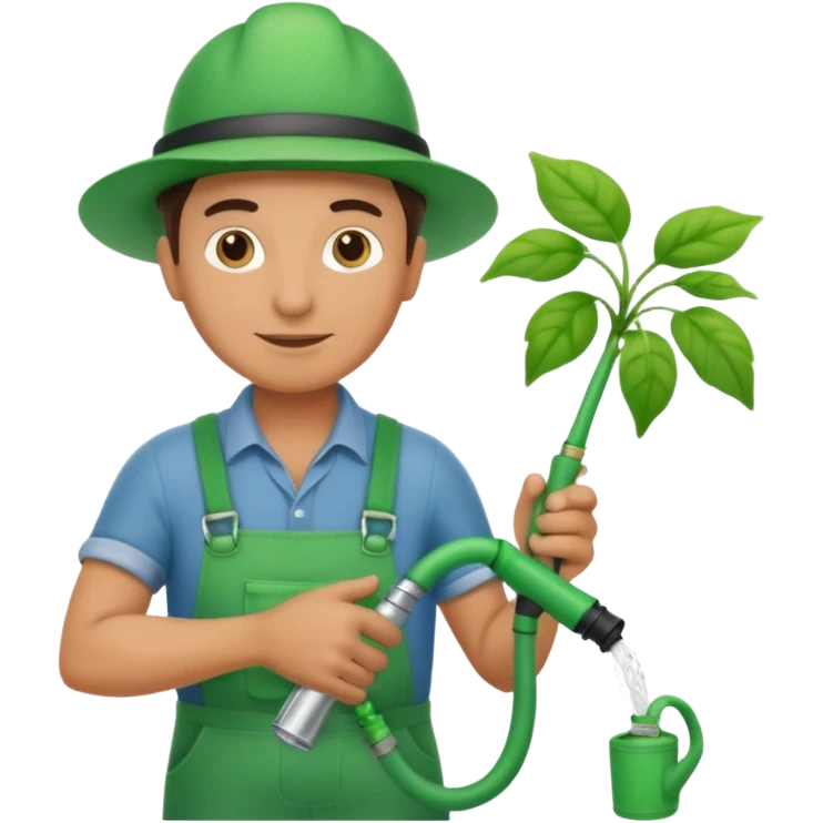 Gardner with hose emoji
