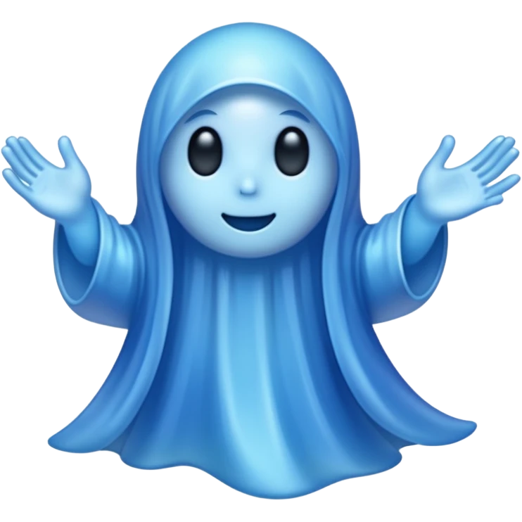 Glitter Blue Ghost emoji