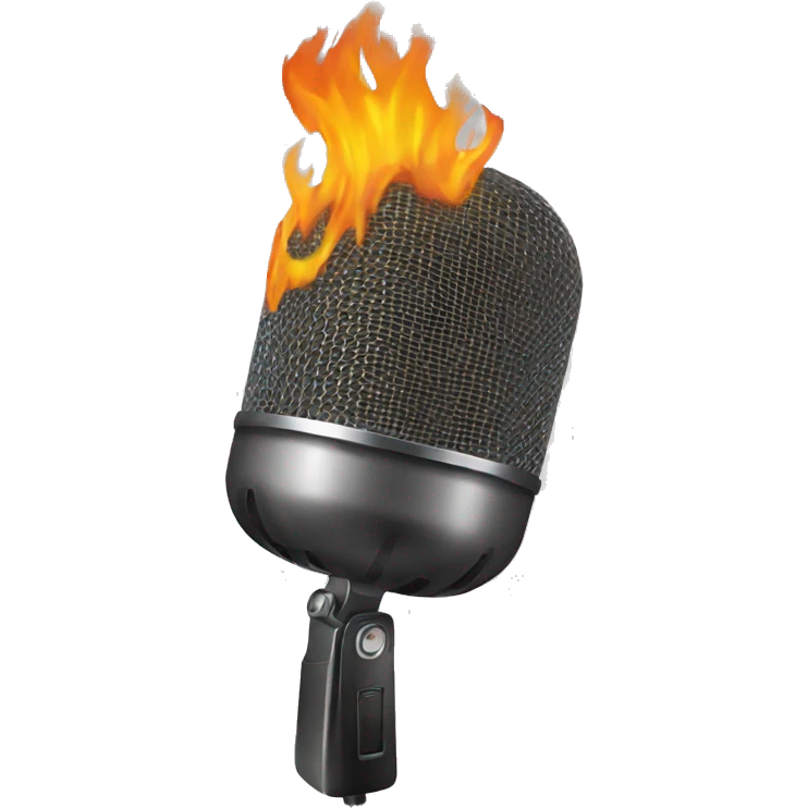 mic on fire emoji