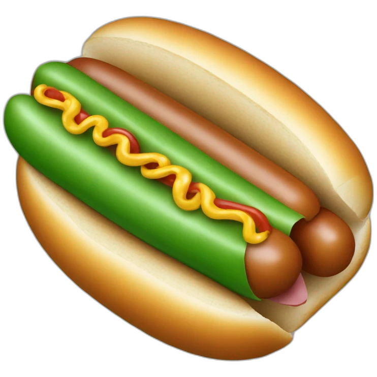 A hot dog green emoji