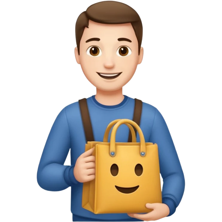 man with bag emoji