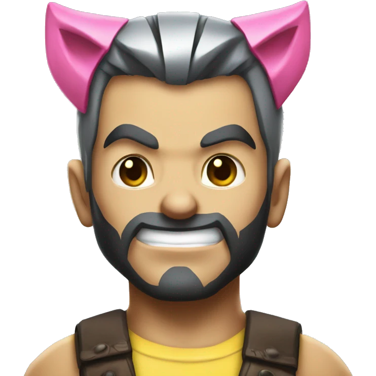 Wolverine X Men with a pink Bow on head emoji