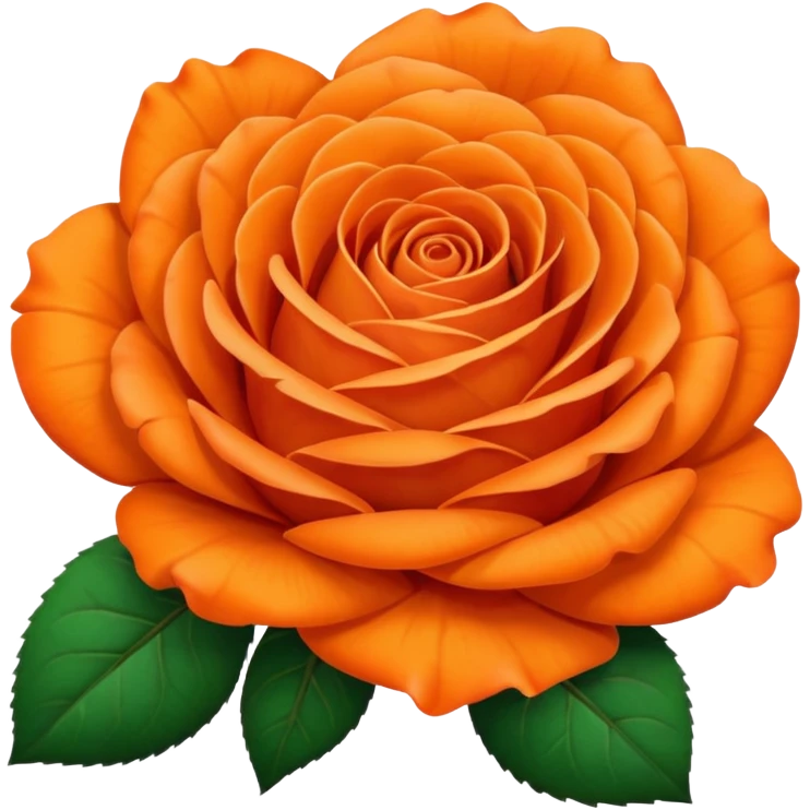 Orange rose emoji
