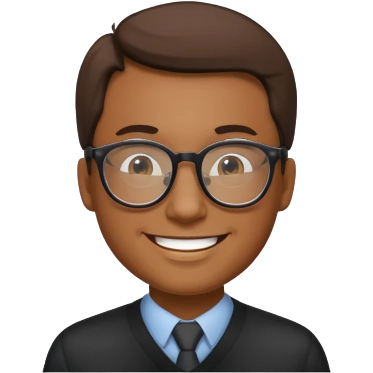 man wear glasses smile emoji