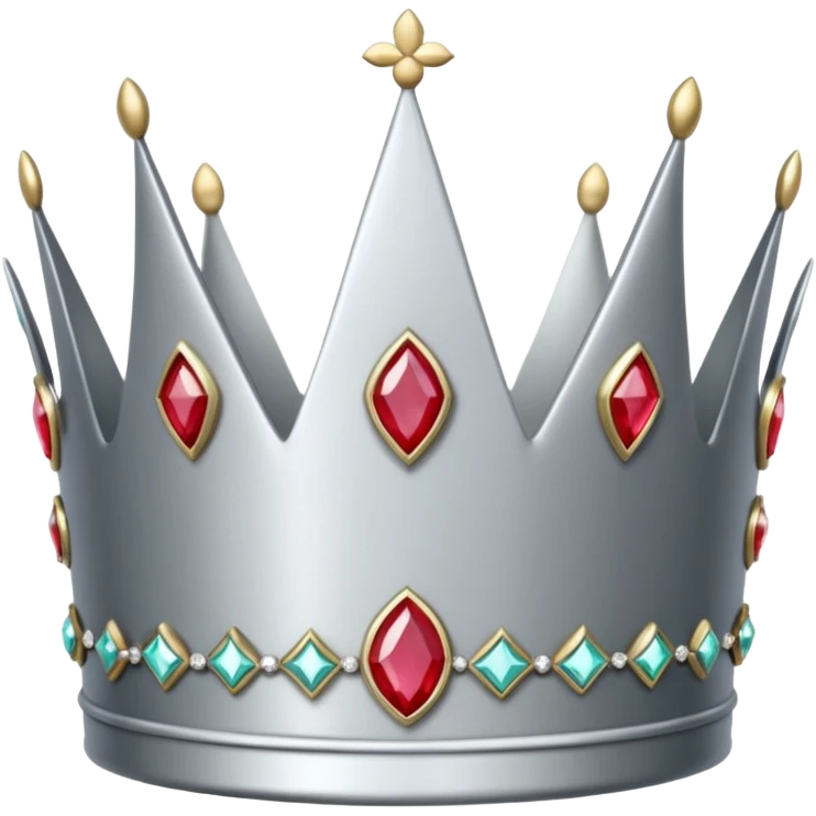 silver queen crown emoji