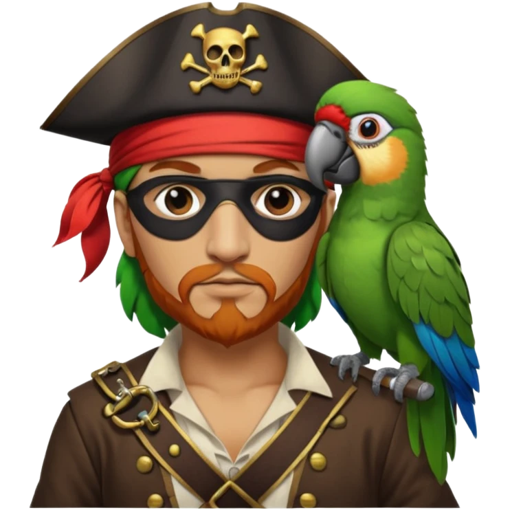 pirate and parrot emoji