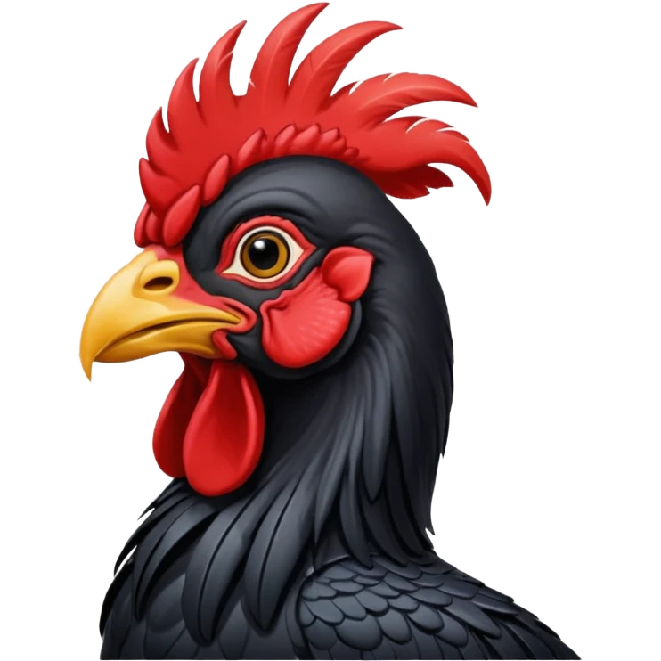 Ayam cemani rooster emoji