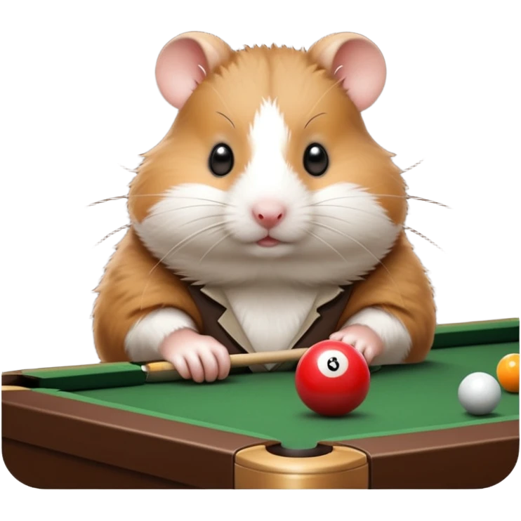 hamster playing billiards emoji