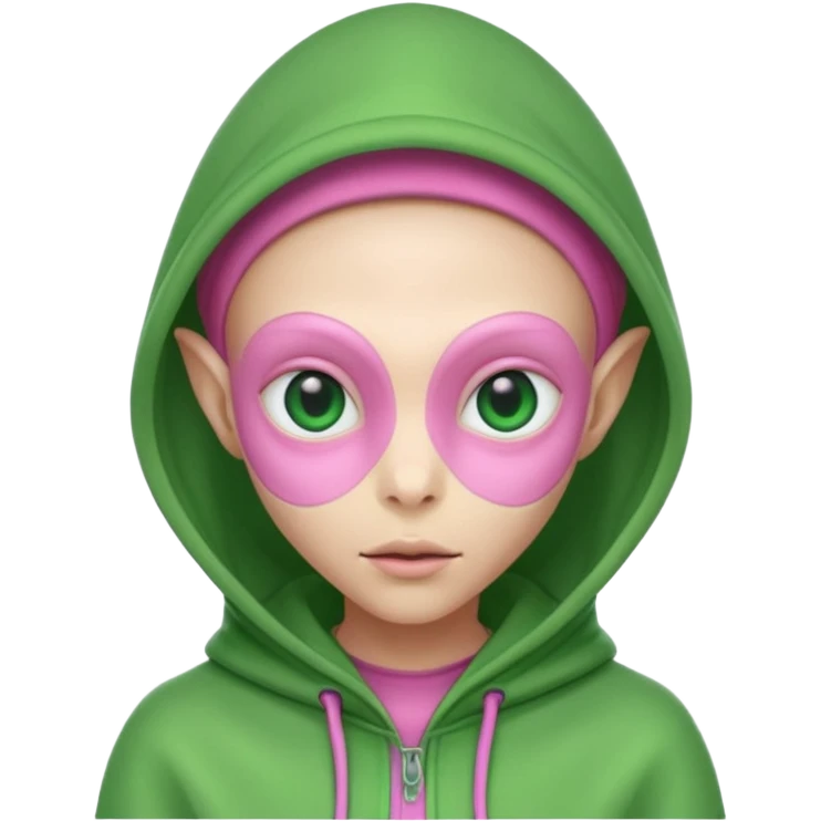 Hooded Pink Alien – Pink alien wearing a green hood.






 emoji