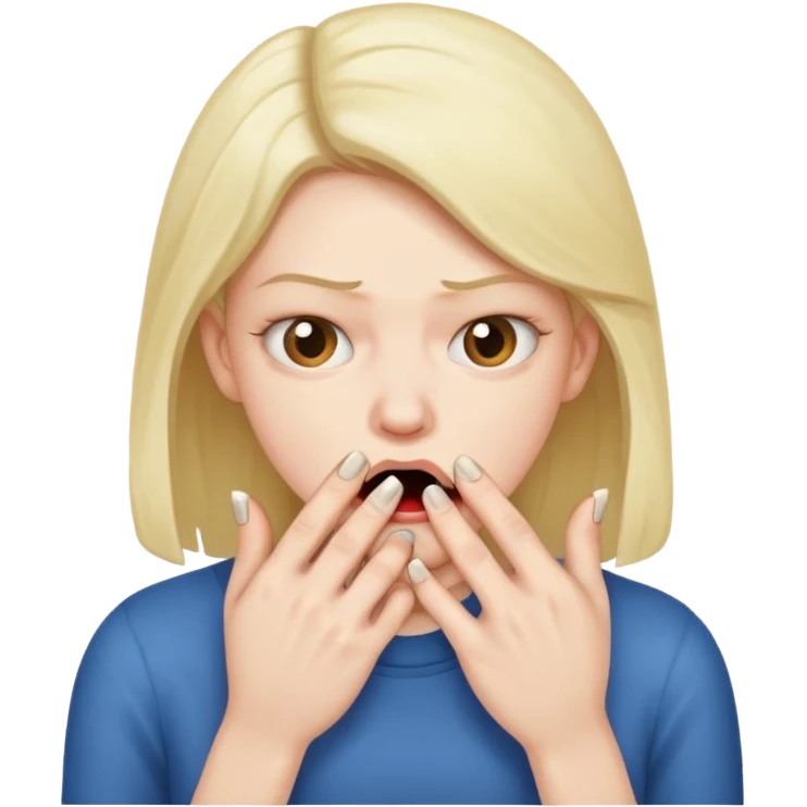 Bite nails. emoji