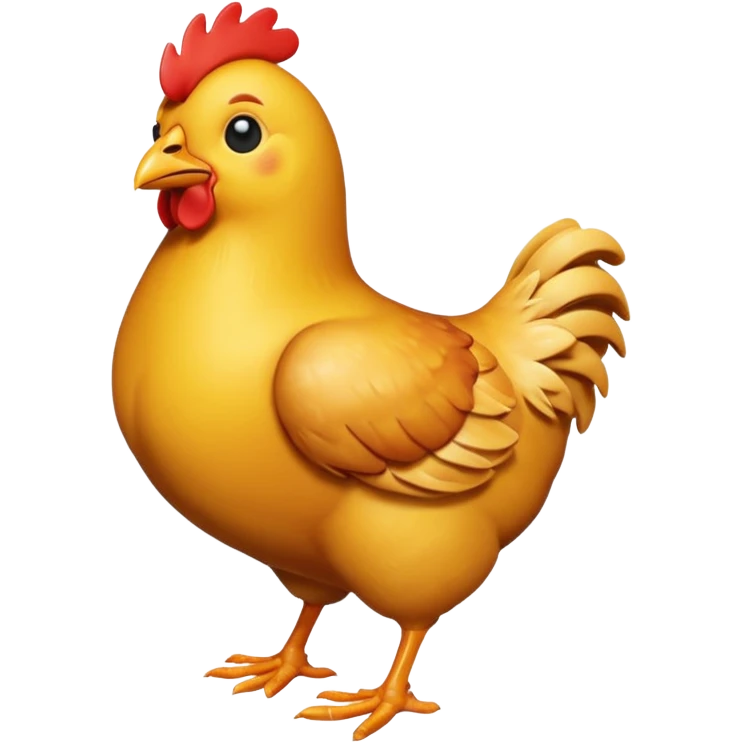 chicken 3d imoji transparen with wite color multipal  emoji