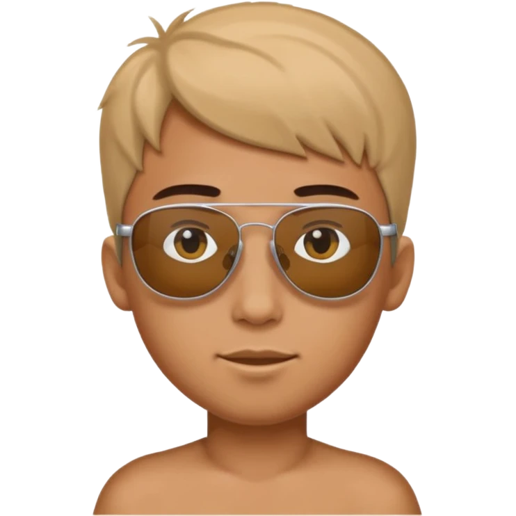 boy sunglasses on upper head emoji