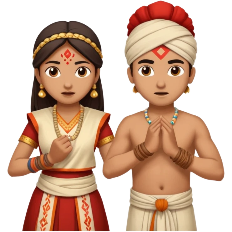 brother and sister fighting indian culture emoji