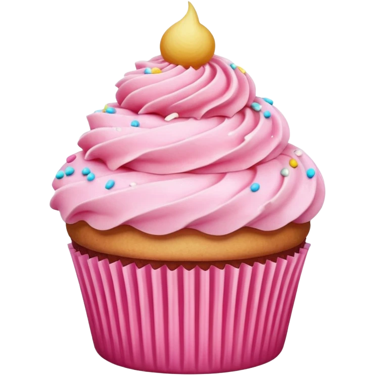 Cupcake with pink icing emoji