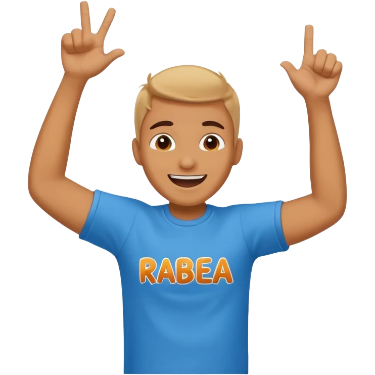 the words "Rabea! Rabea!" and a cheering smiley emoji