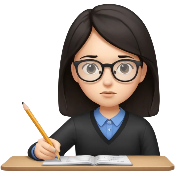 student taking test emoji