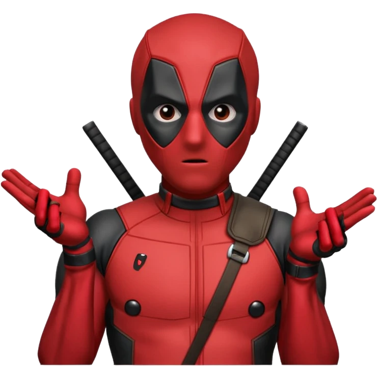 surprised deadpool emoji