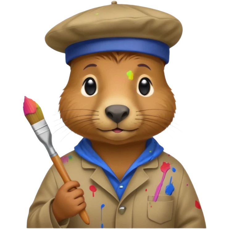 capybara painter emoji
