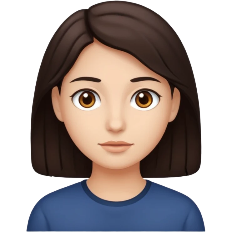 Wish Bone with dark brown hair emoji