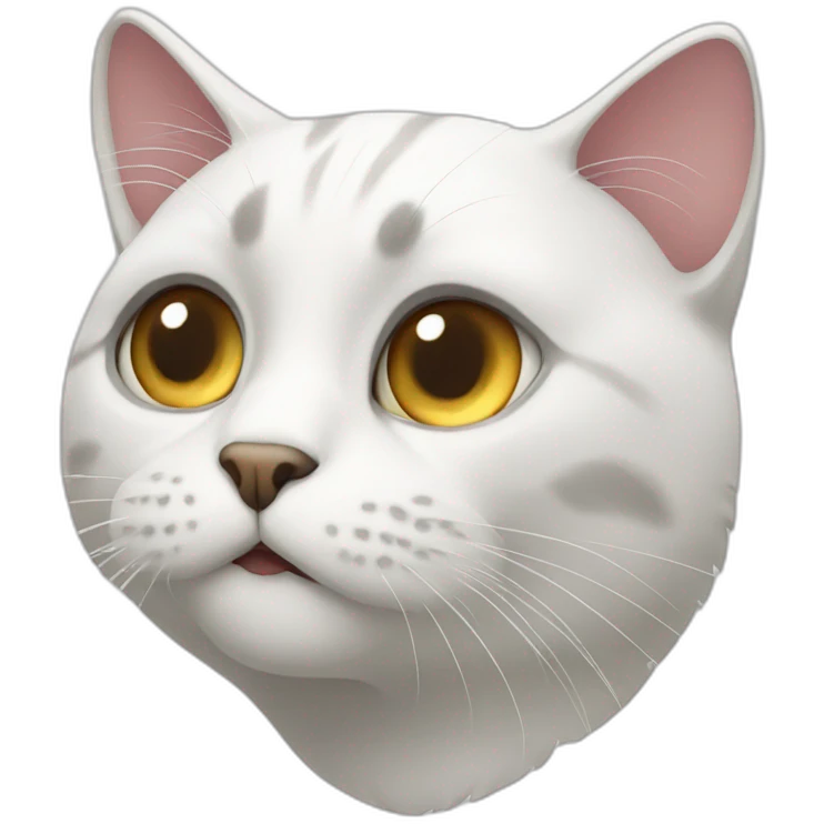 cat lack and white emoji