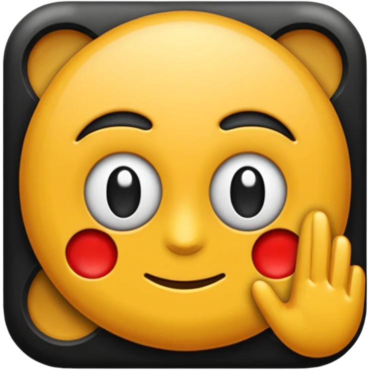 черная лупа emoji
