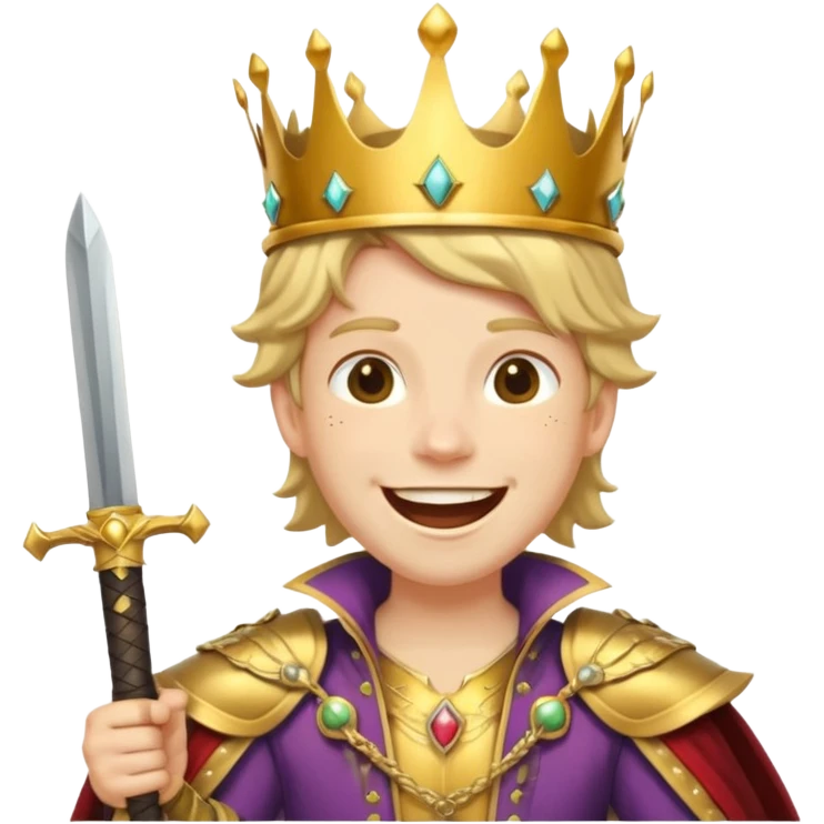 🤣+🗡️👑🧥 emoji