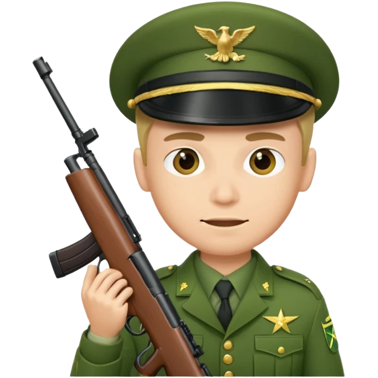 army man firing emoji