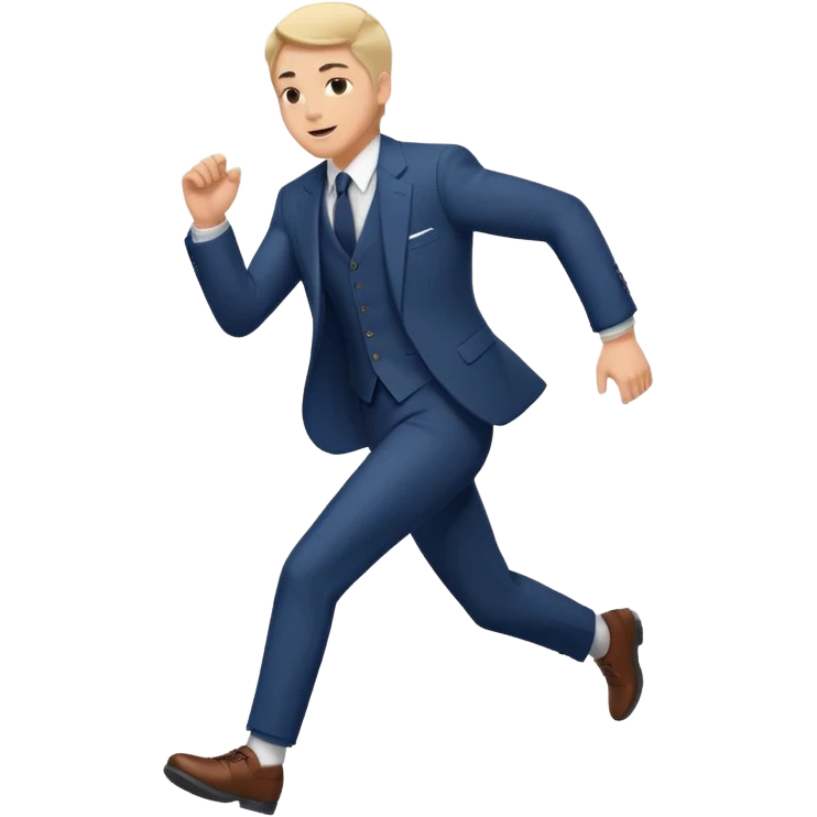 A man running in a suit emoji