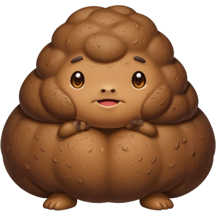 Thicc poo with butt cheeks emoji