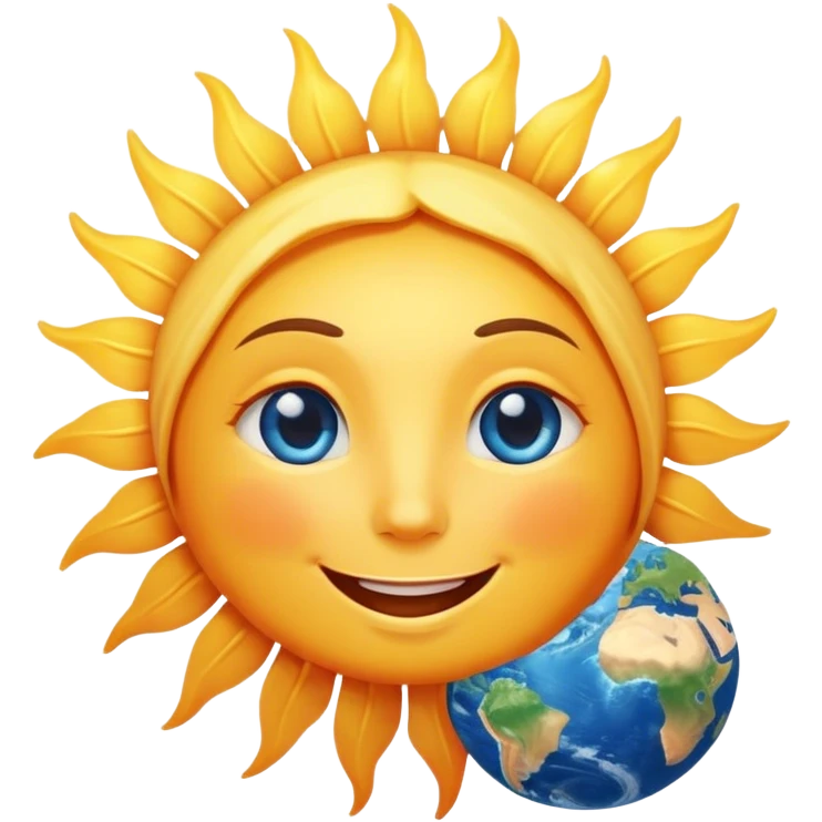 The Sun talking to Earth emoji