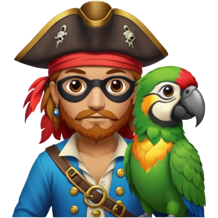 pirate and parrot emoji