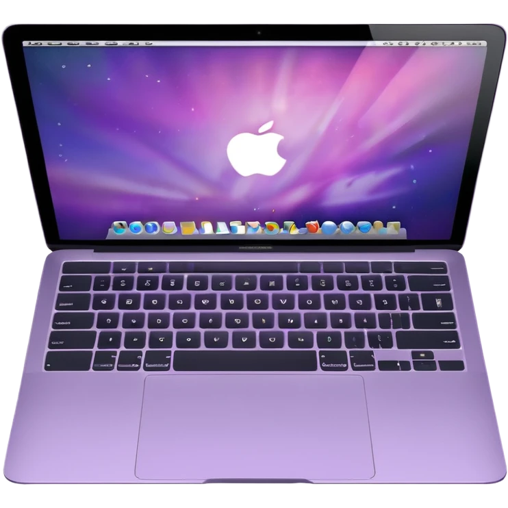 macbook ios light violet elements. emoji