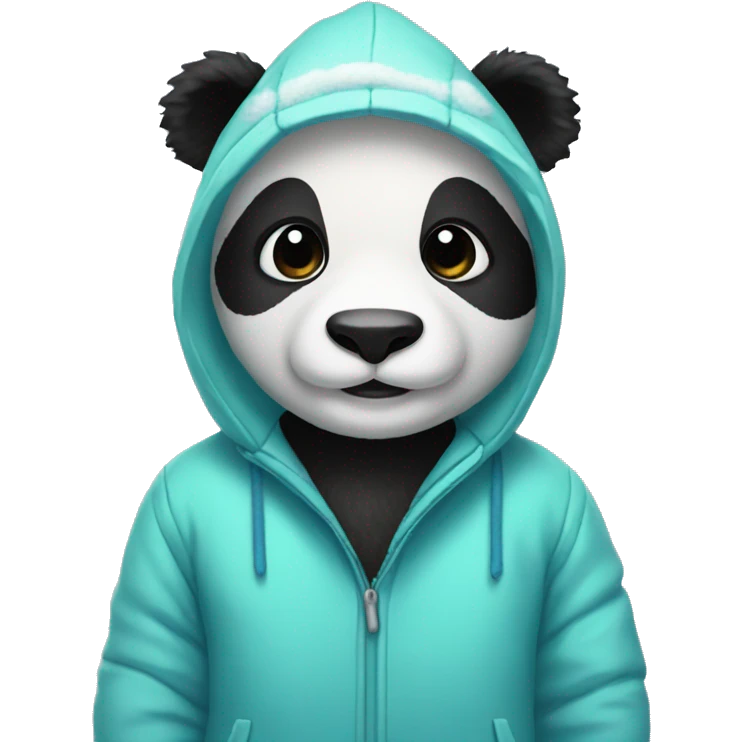 Panda in a snow suit emoji