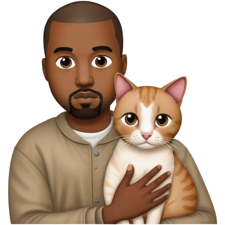kanye west holding a cat emoji