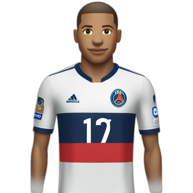 Mbappé avec le maillot du bac emoji