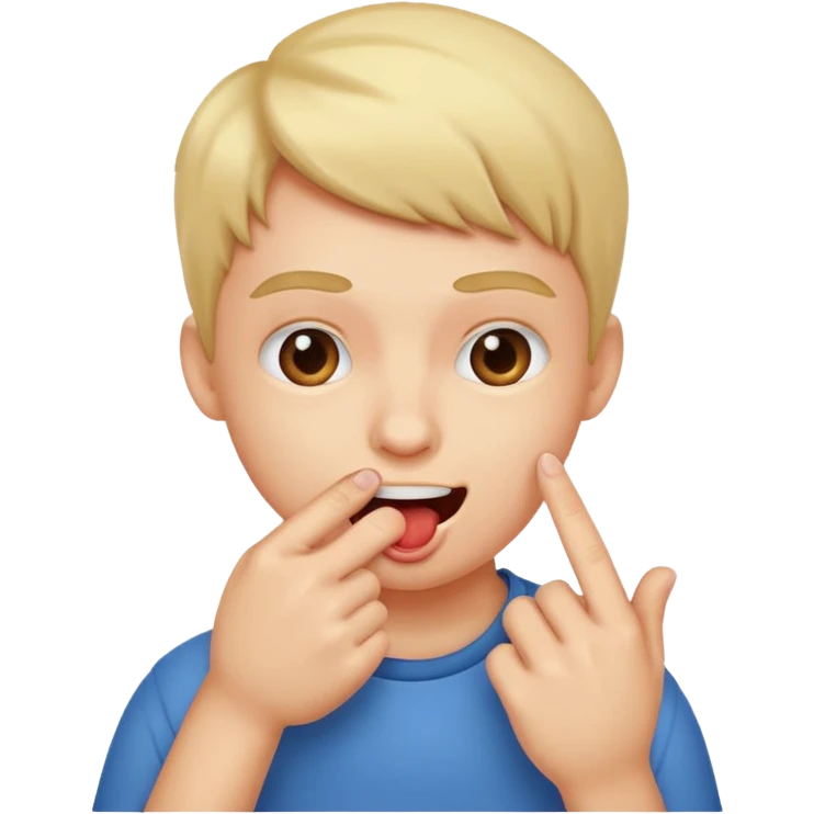 Biting finger in a flirty way emoji