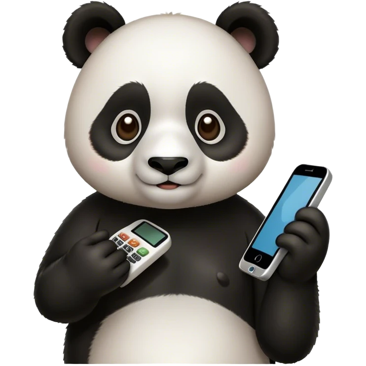 Panda texting  emoji