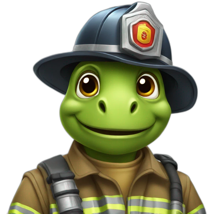 Fireman turtle emoji