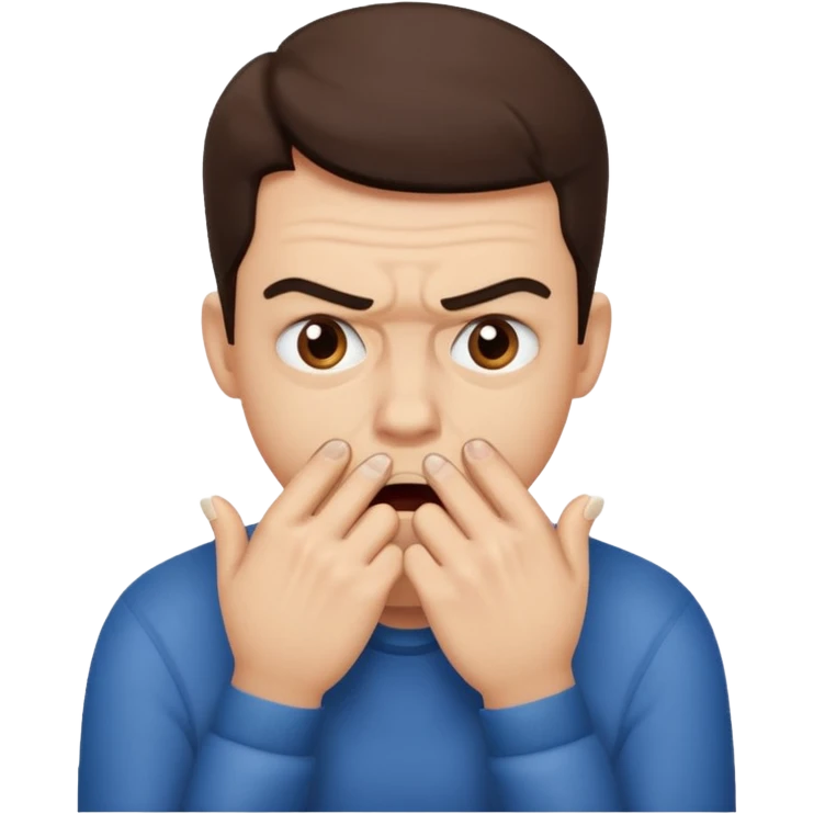 Biting nails. emoji