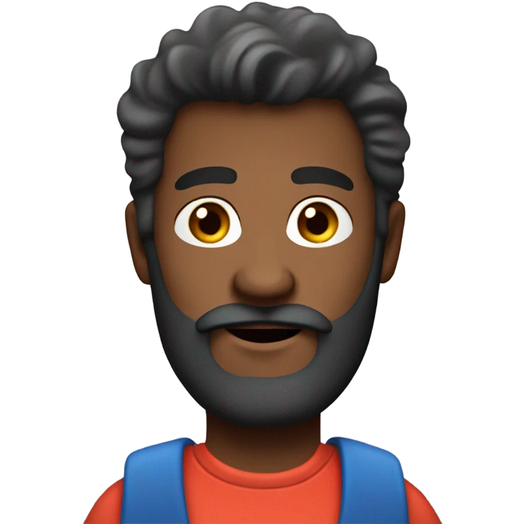 A man with a beard and a coke bottle silhouette ￼ emoji