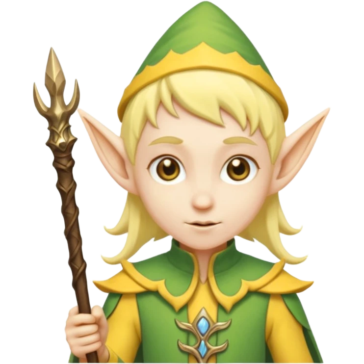 yellow elve with staff emoji