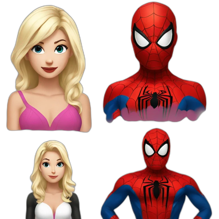spiderman and gwen emoji