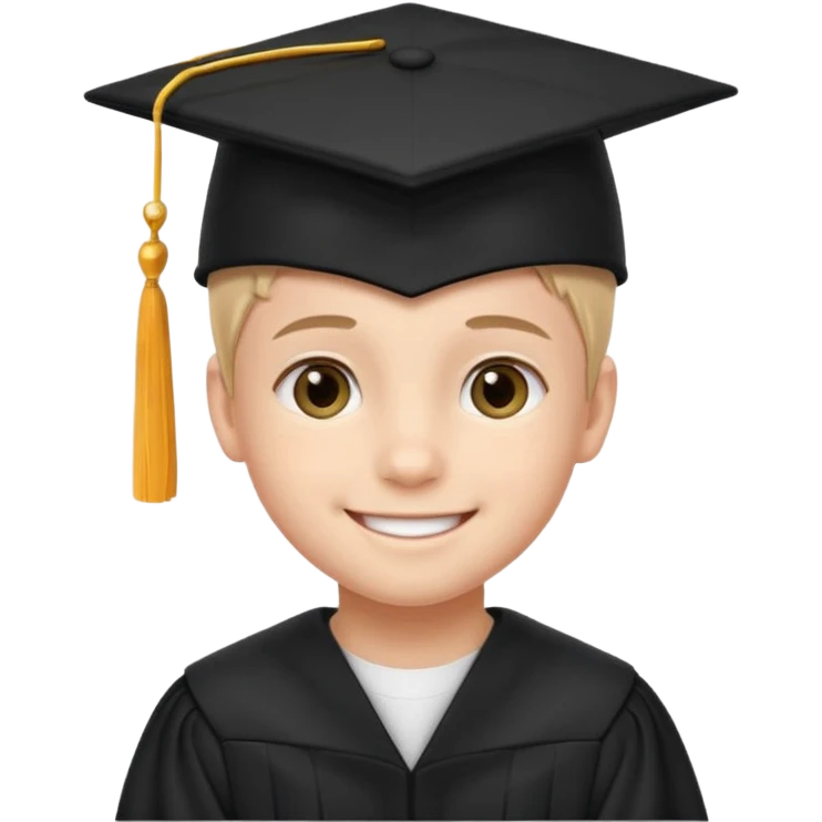 graduating cap kid emoji