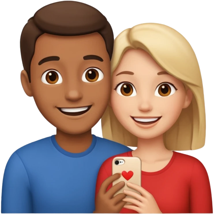 couple in love talking emoji