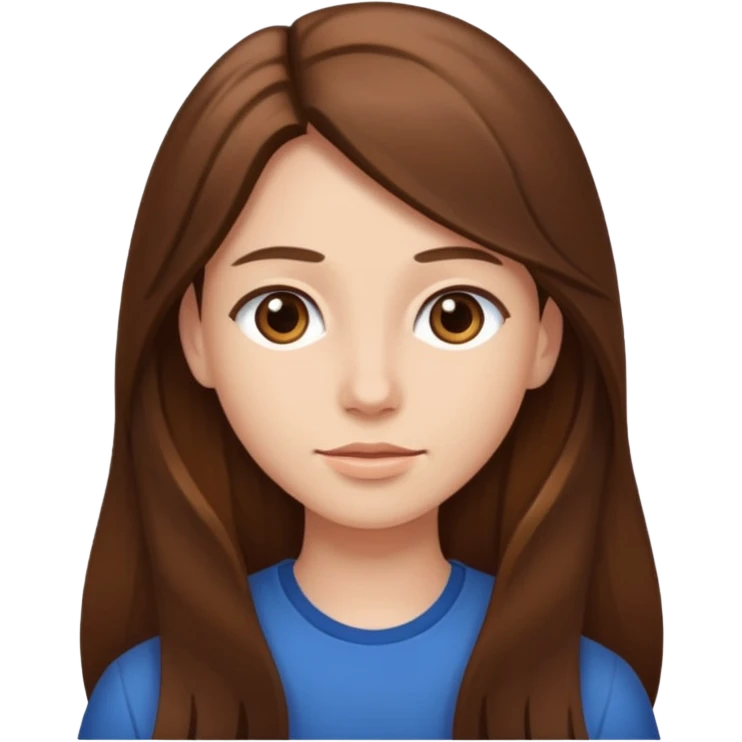 long lenght hair brown emoji