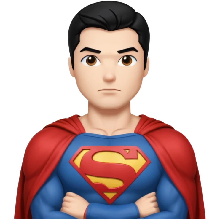 black haired superman emoji