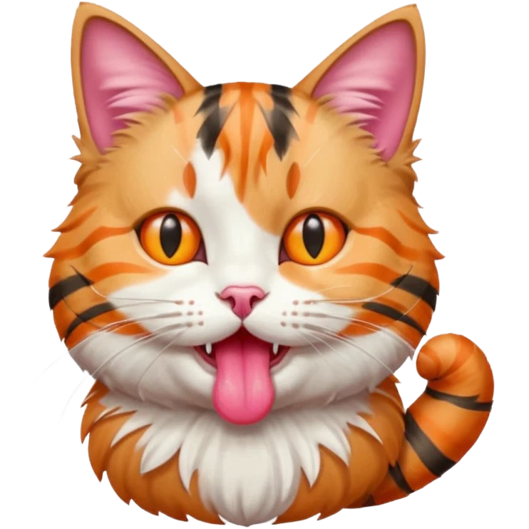 Chat qui mange emoji