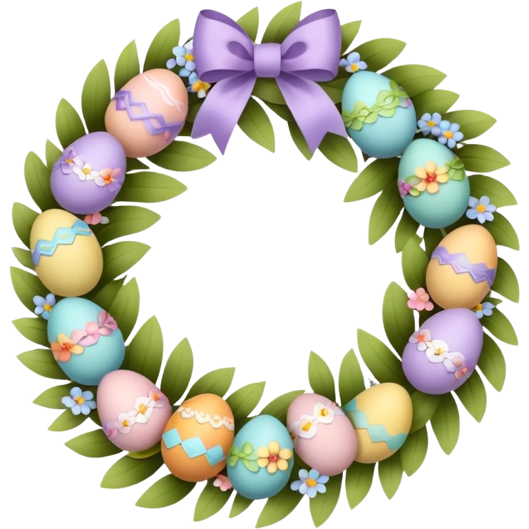 flower easter wreath emoji